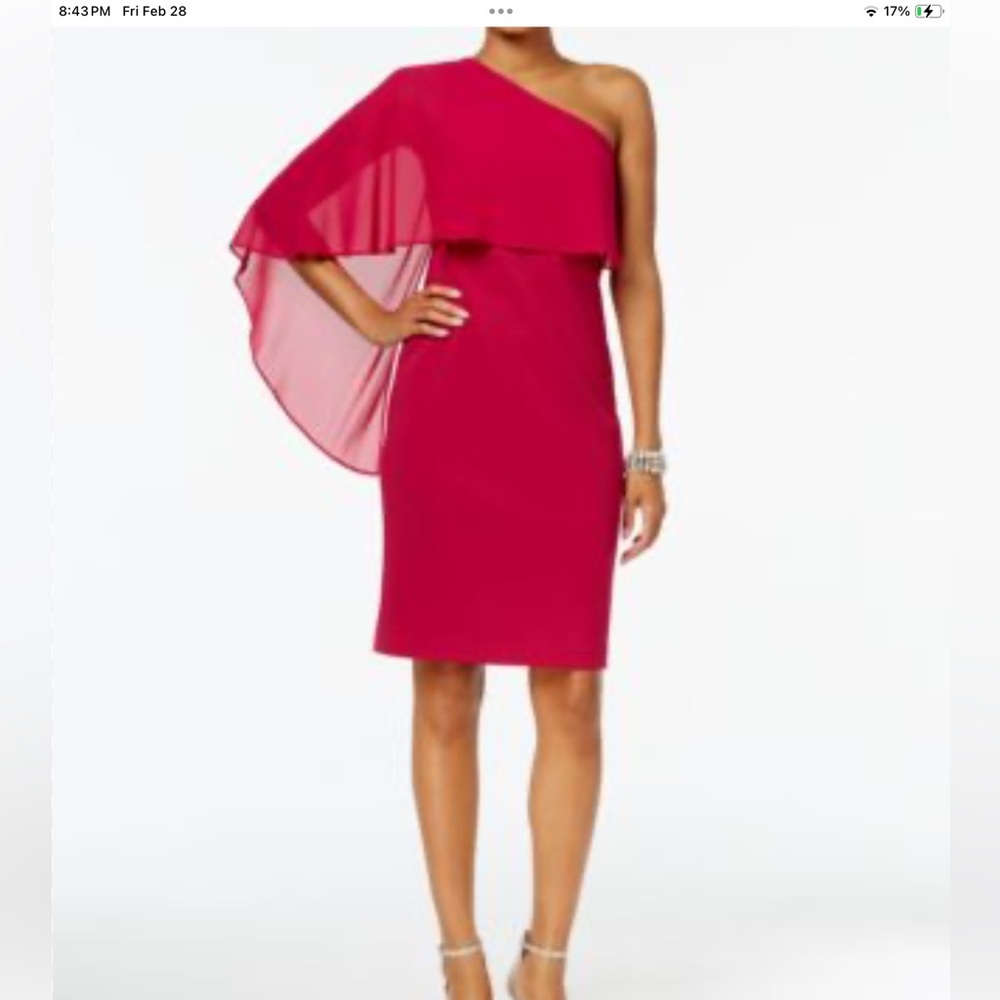 Vince Camuto one shoulder women’s pink dress size 8